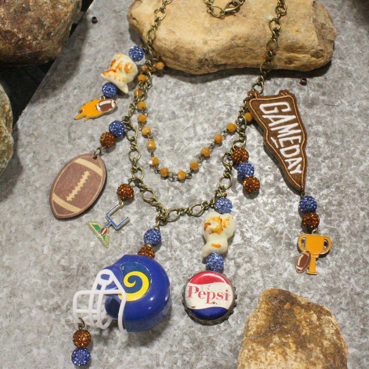 Gameday W/ the Los Angeles Rams Charm'd Necklace
