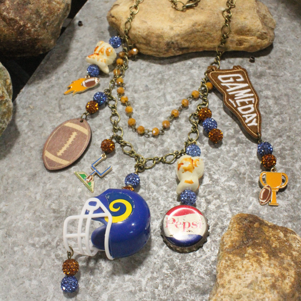 Gameday W/ the Los Angeles Rams Charm'd Necklace