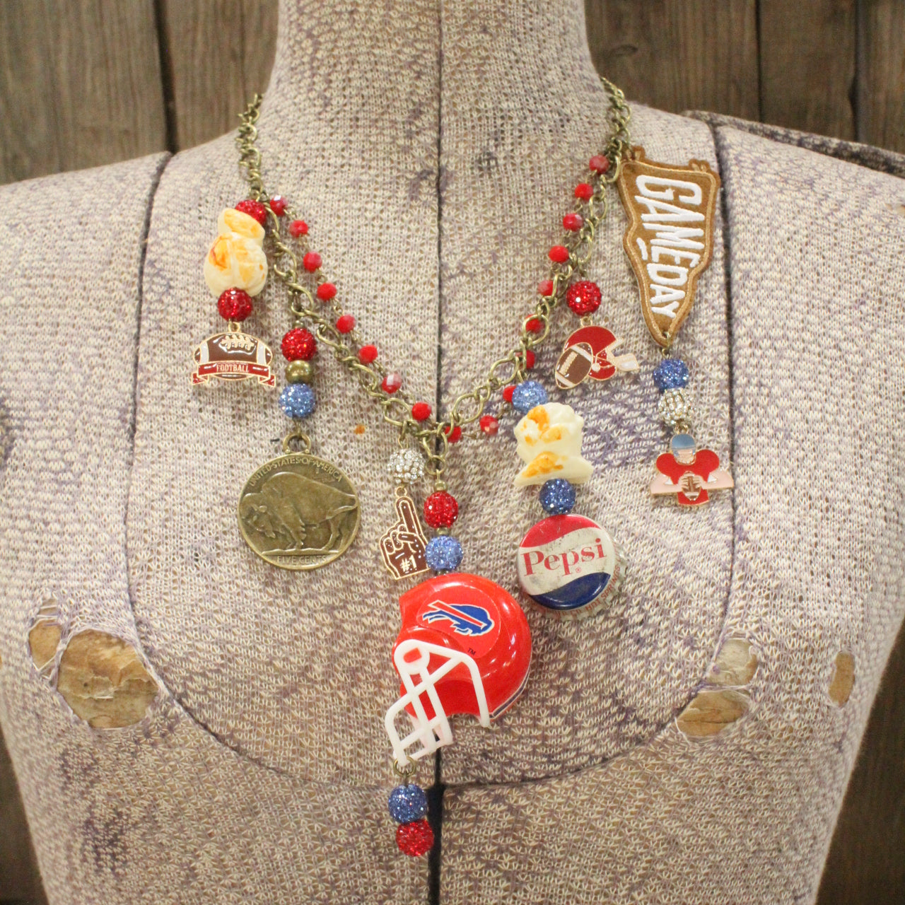 Gameday W/ the Buffalo Bills Charm'd Necklace