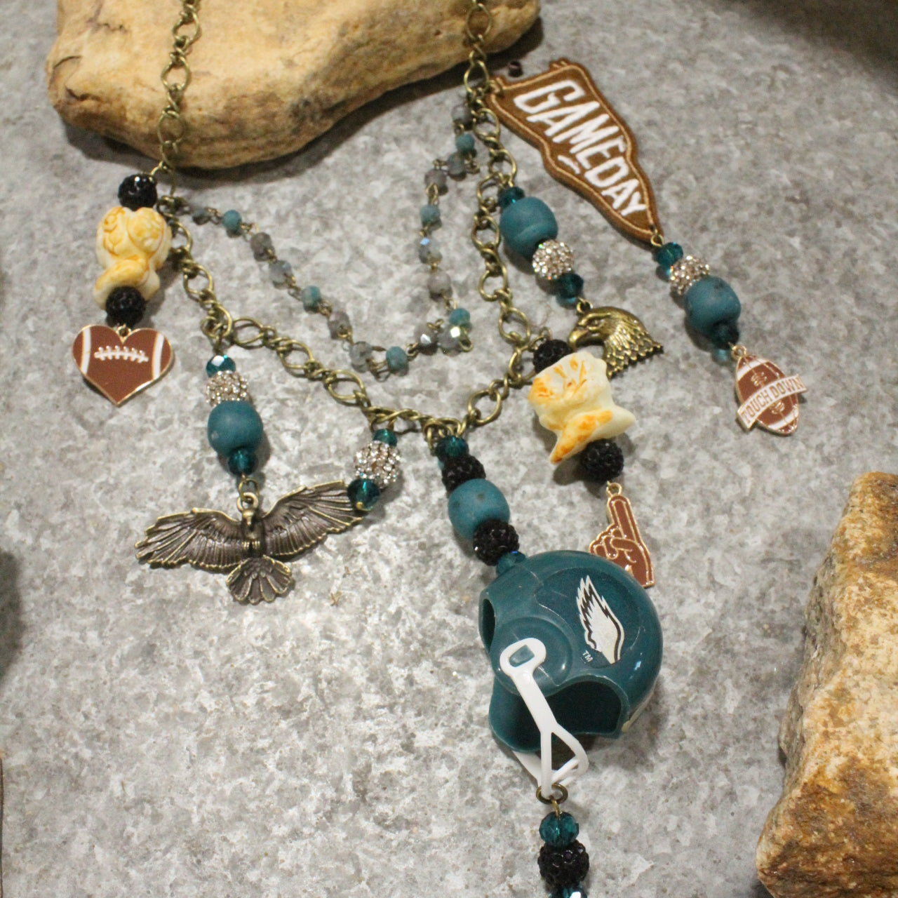 Gameday W/ the Philadelphia Eagles Charm'd Necklace