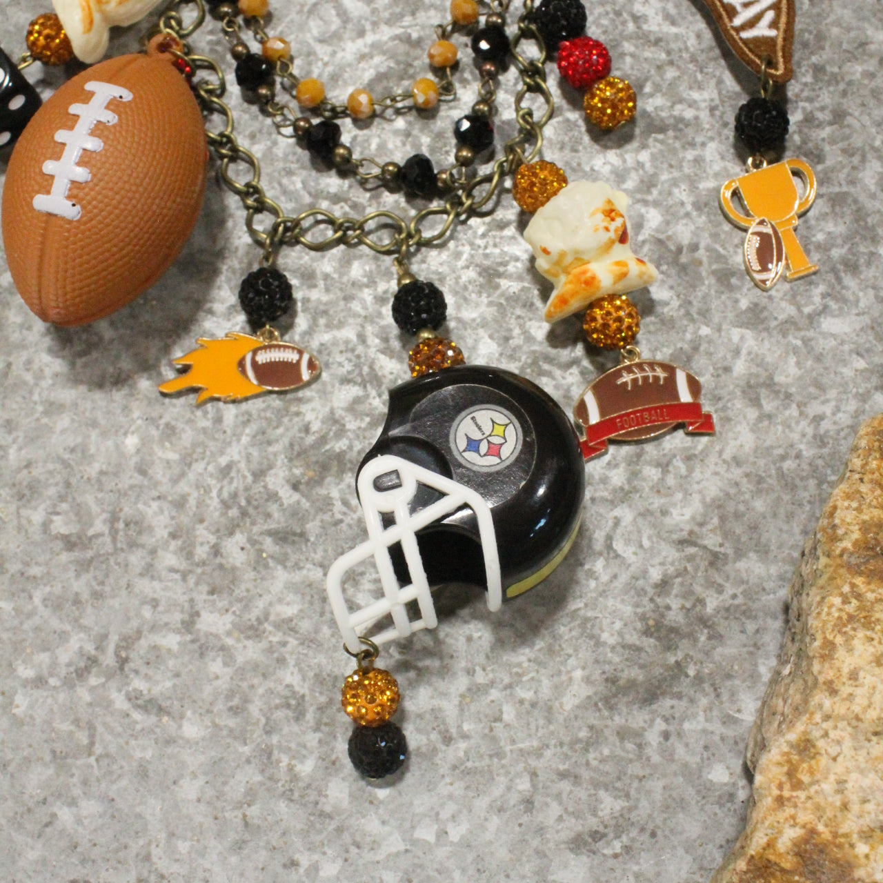 Gameday W/ the Pittsburg Steelers Charm'd Necklace