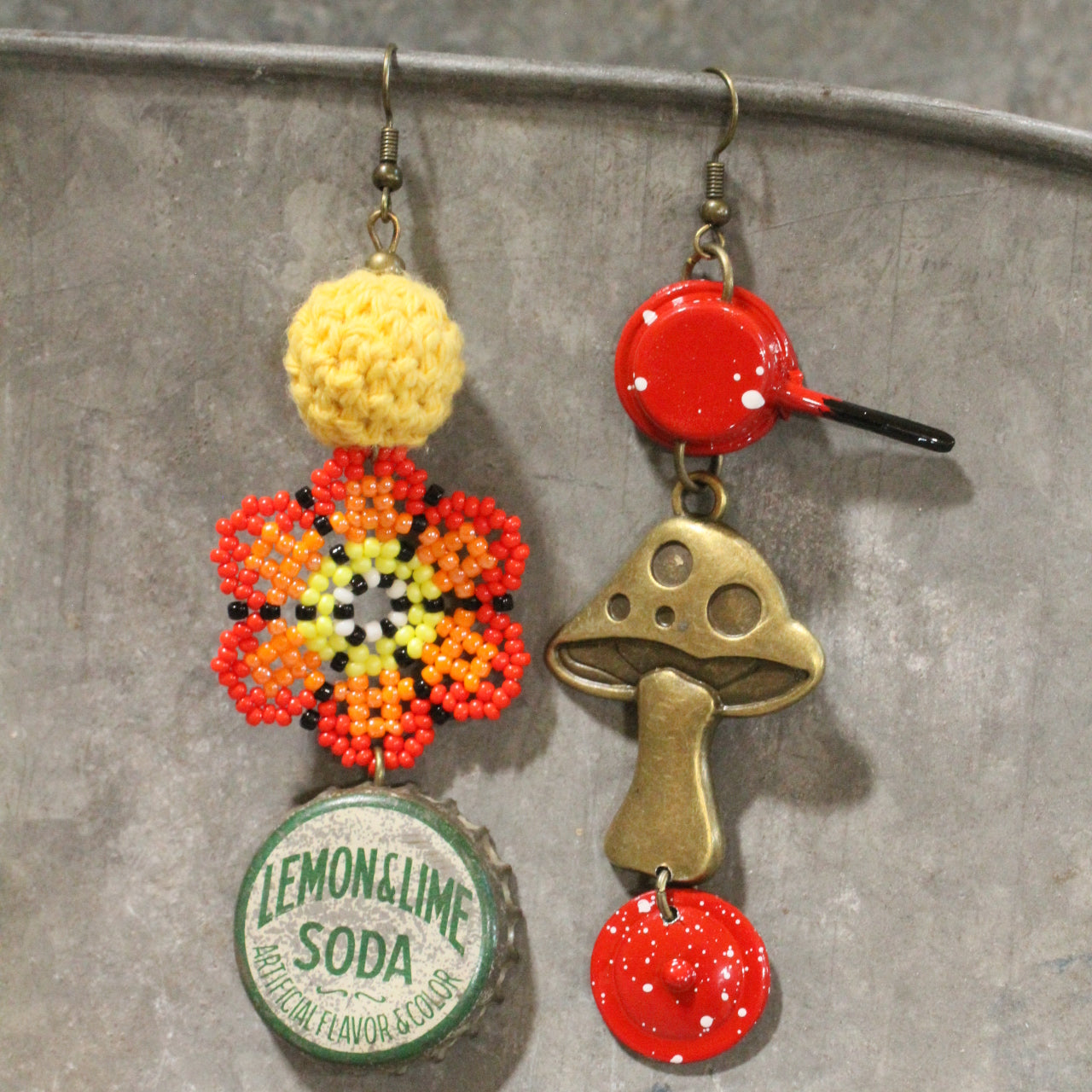 Take Me Back To Spatter Ware Red Dangle Earrings