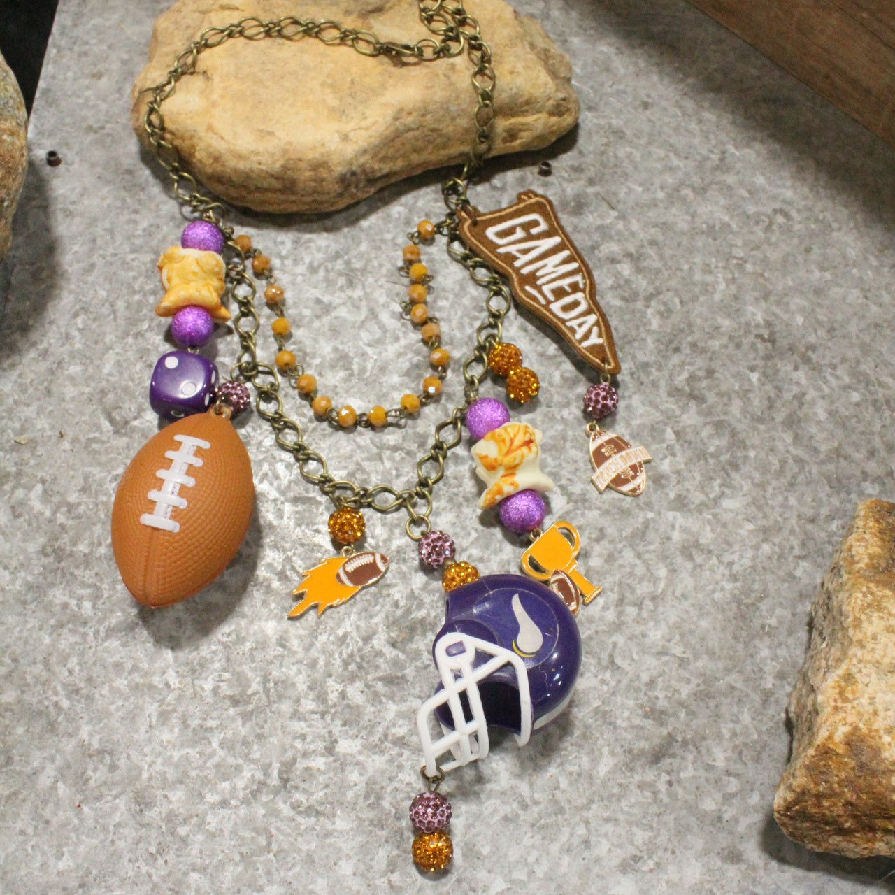 Gameday W/ the Minnesota Vikings Charm'd Necklace