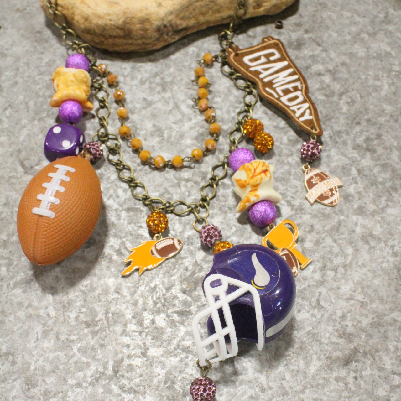 Gameday W/ the Minnesota Vikings Charm'd Necklace