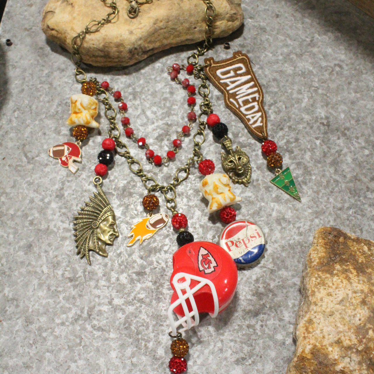 Gameday W/ the Kansas City Chiefs Charm'd Necklace