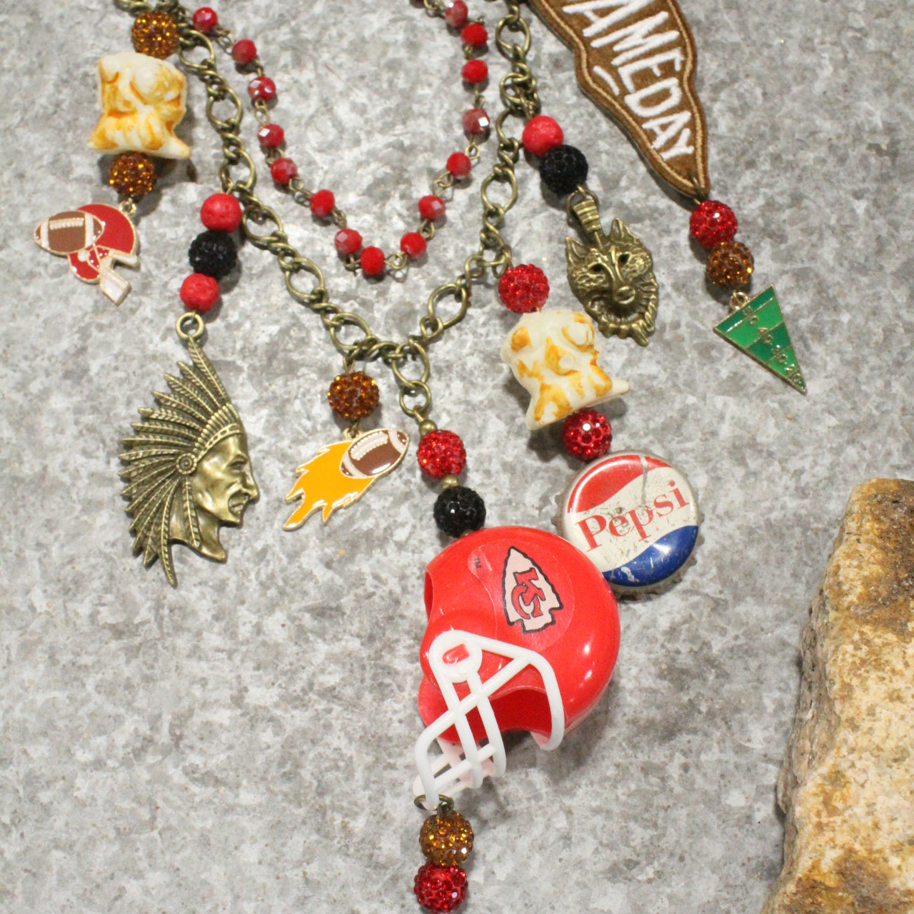Gameday W/ the Kansas City Chiefs Charm'd Necklace
