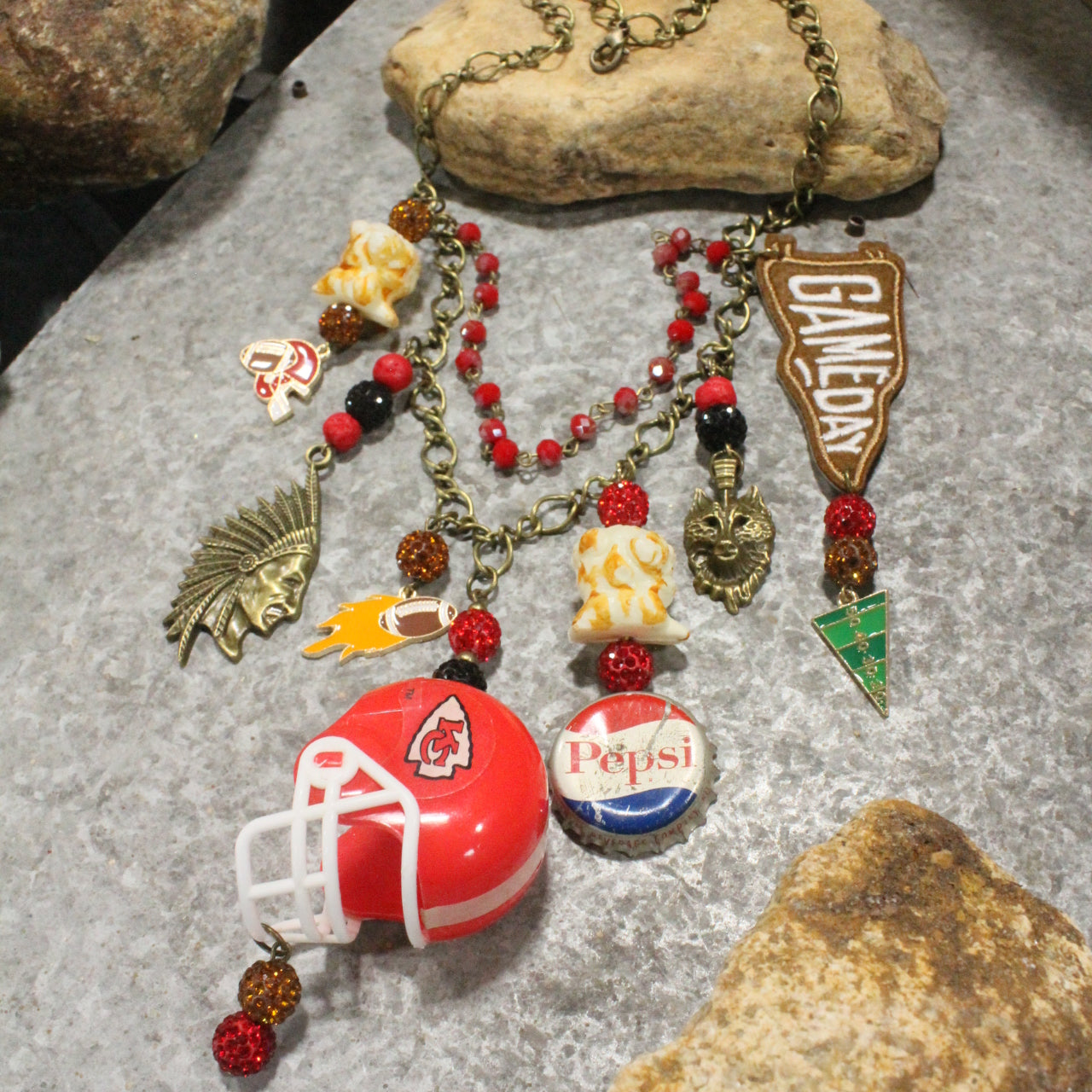 Gameday W/ the Kansas City Chiefs Charm'd Necklace