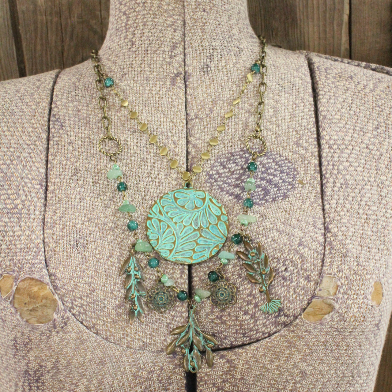 Sprouting Fresh Greens Layered Up Necklace