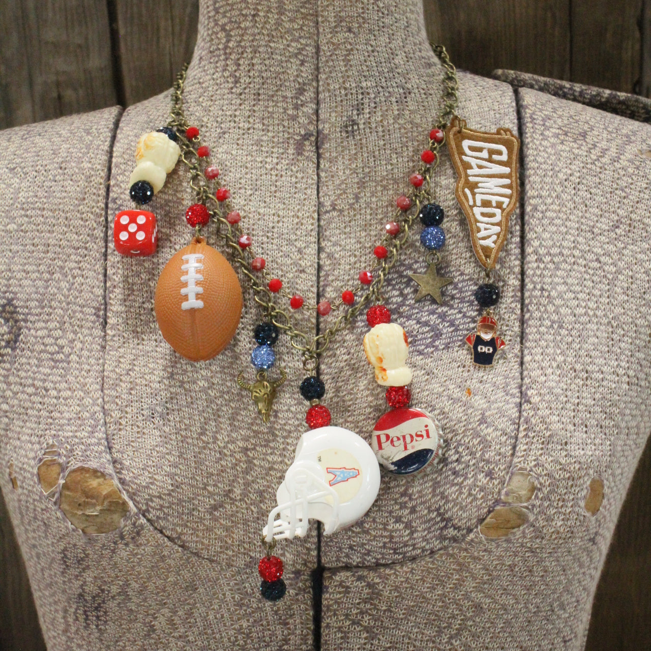 Gameday W/ the Houston Oilers/Texans Charm'd Necklace