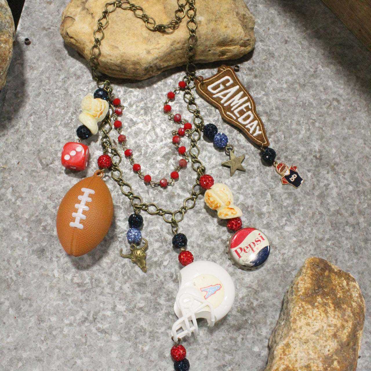 Gameday W/ the Houston Oilers/Texans Charm'd Necklace