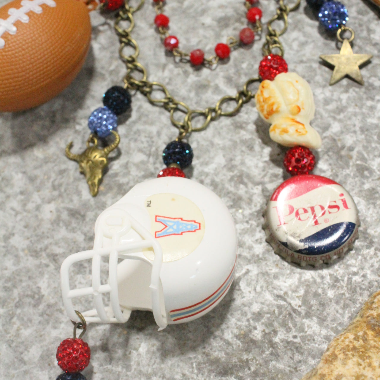 Gameday W/ the Houston Oilers/Texans Charm'd Necklace