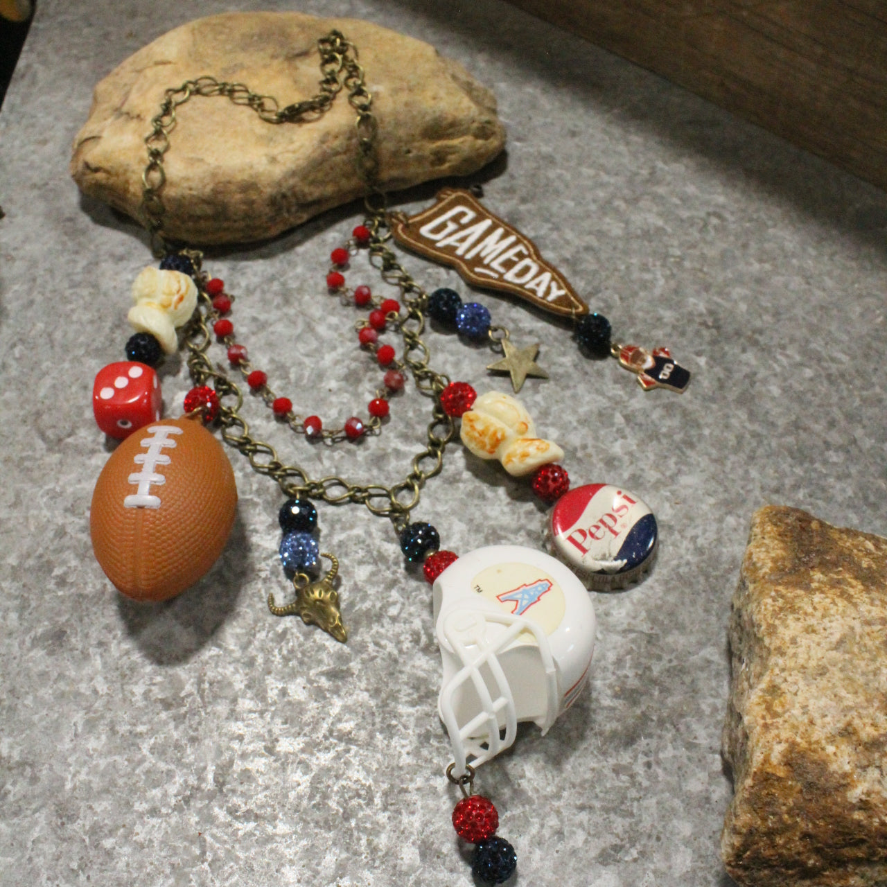 Gameday W/ the Houston Oilers/Texans Charm'd Necklace