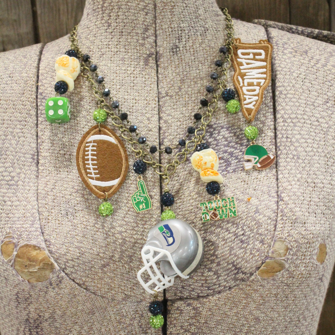 Gameday W/ the Seattle Seahawks Charm'd Necklace