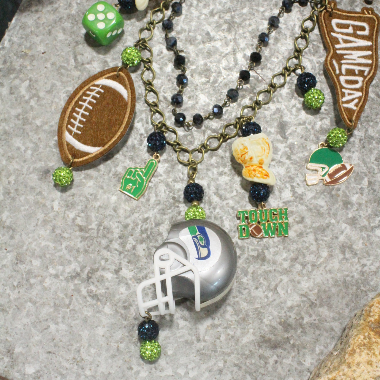 Gameday W/ the Seattle Seahawks Charm'd Necklace