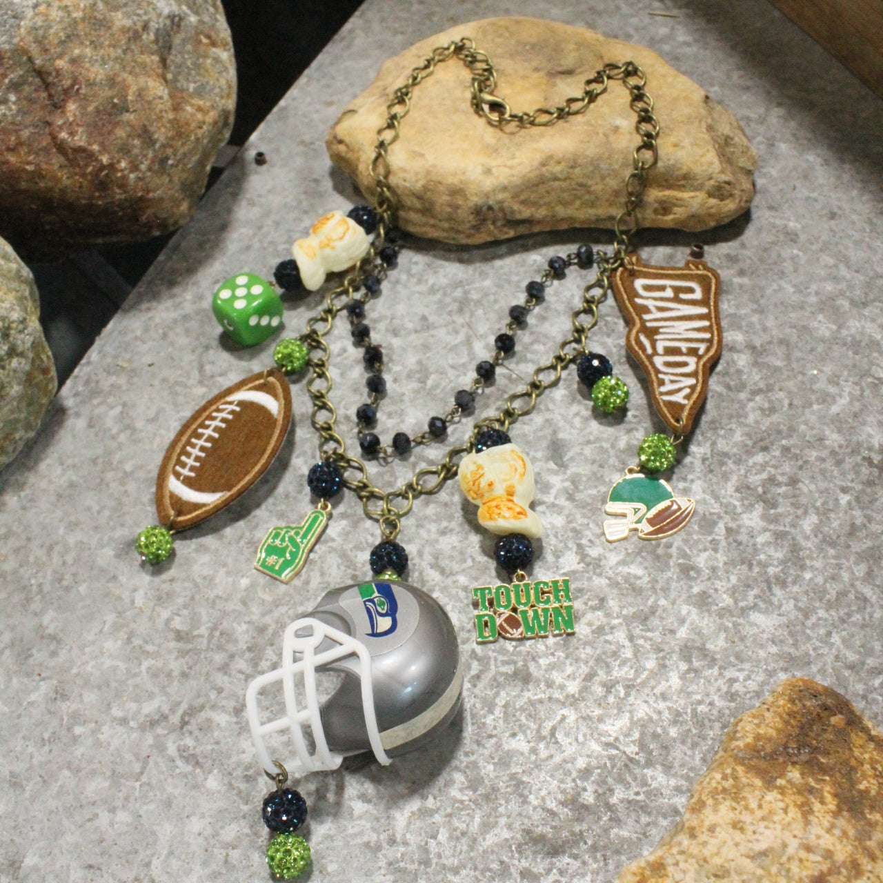Gameday W/ the Seattle Seahawks Charm'd Necklace