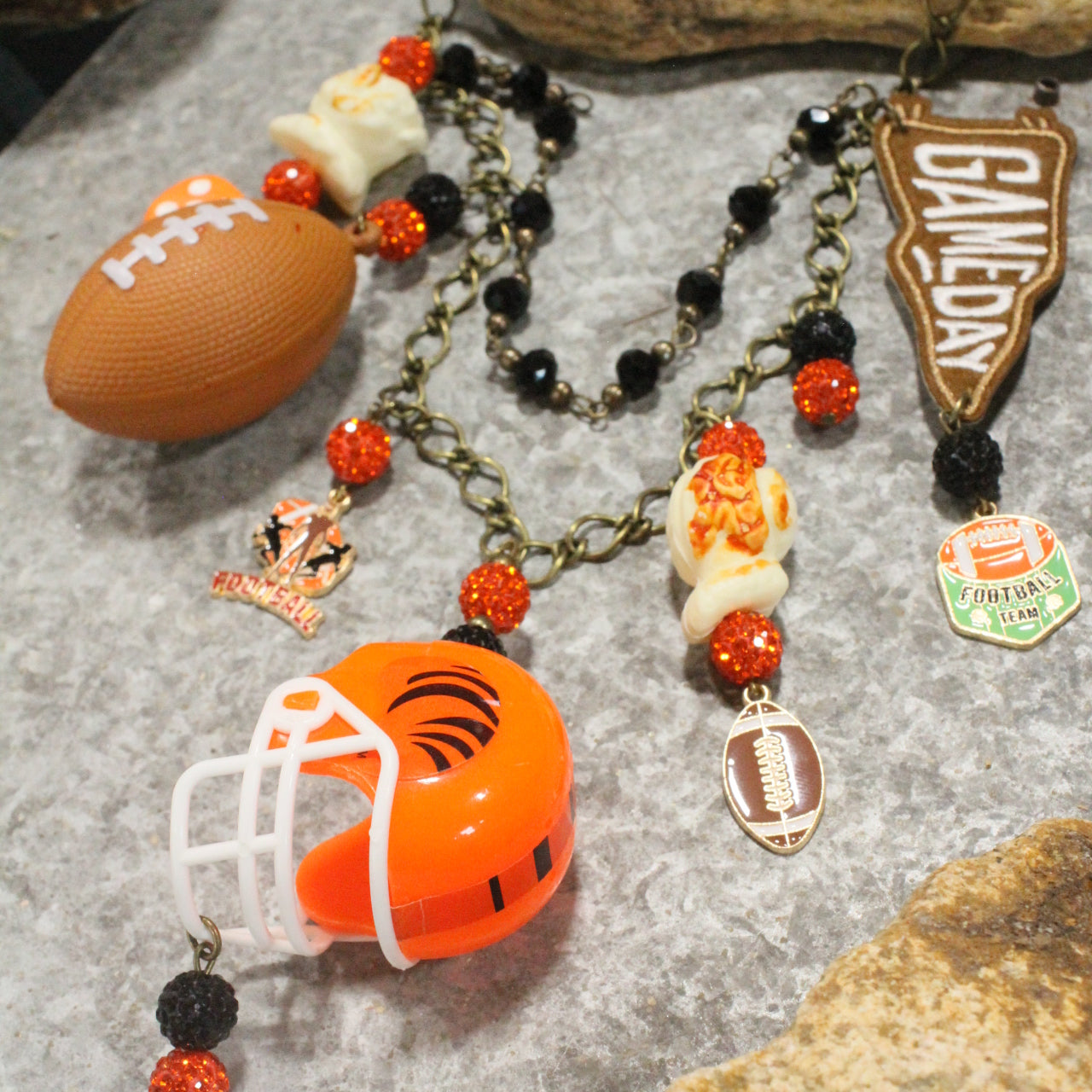 Gameday W/ the Cincinnati Bengals Charm'd Necklace