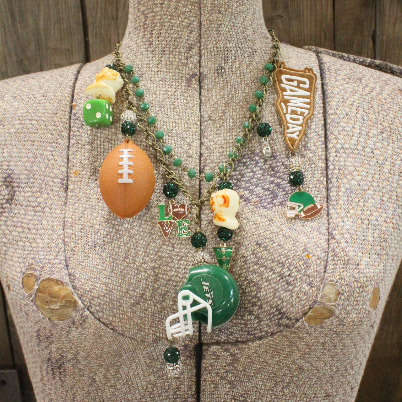 Gameday W/ the New York Jets Charm'd Necklace