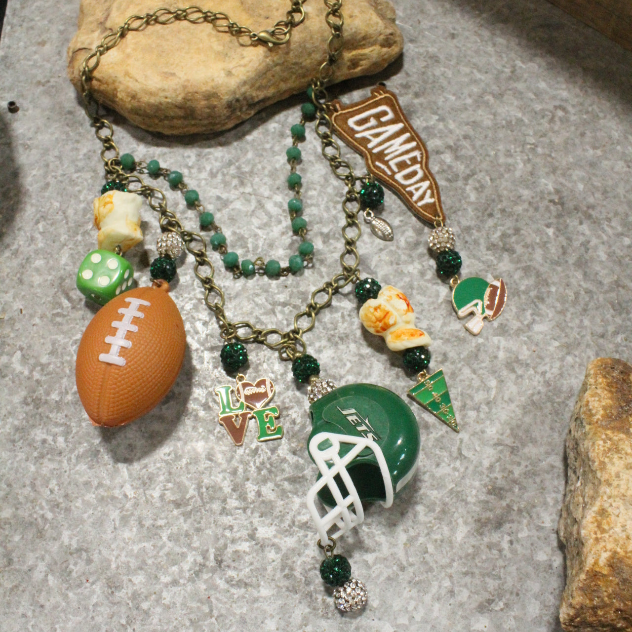 Gameday W/ the New York Jets Charm'd Necklace