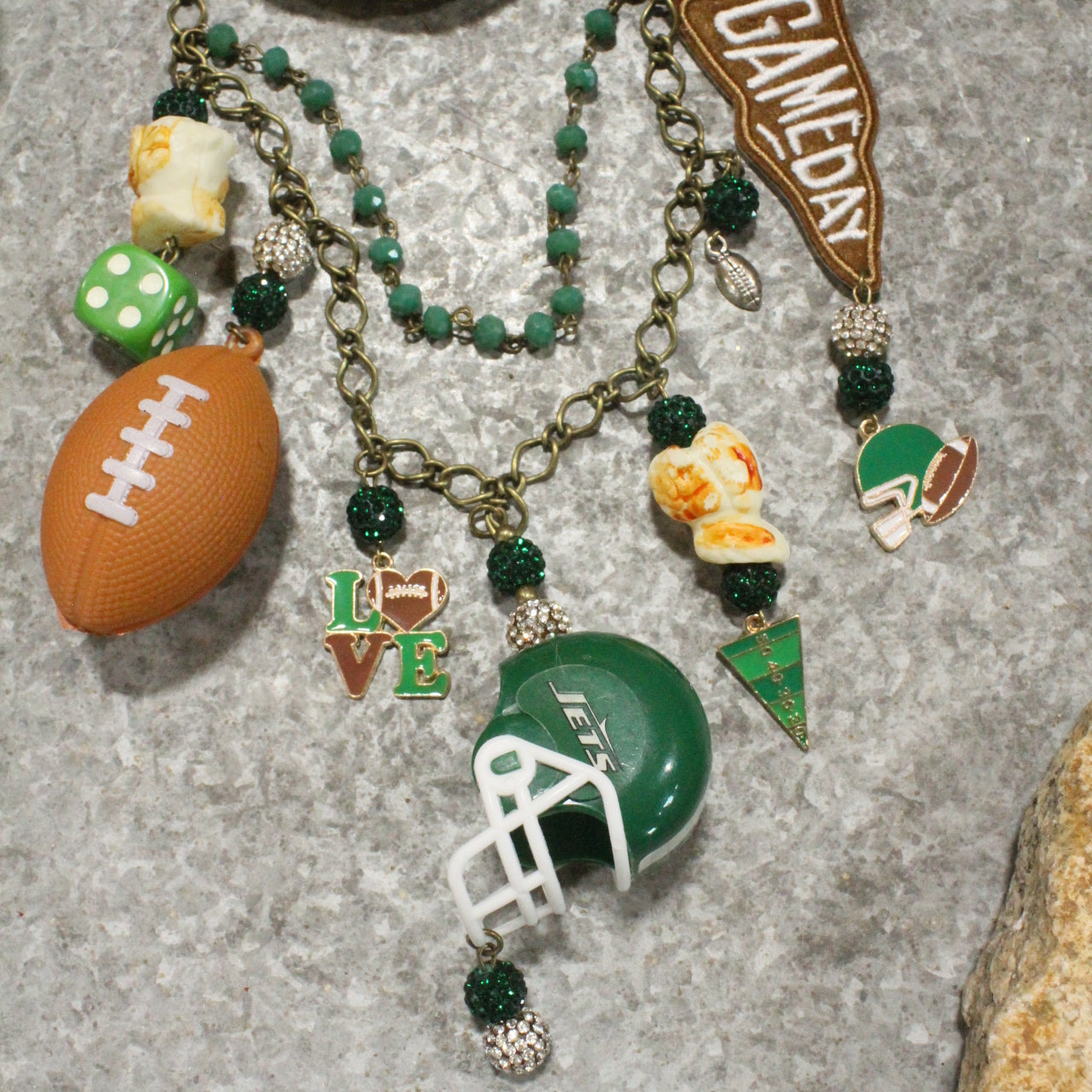 Gameday W/ the New York Jets Charm'd Necklace