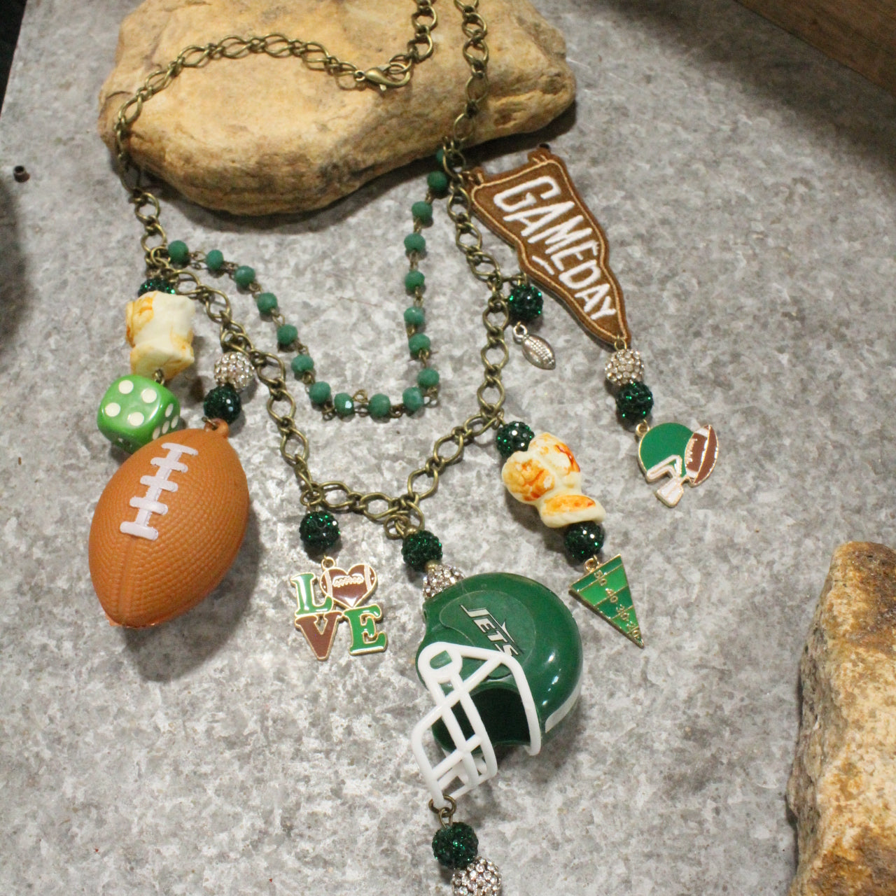 Gameday W/ the New York Jets Charm'd Necklace