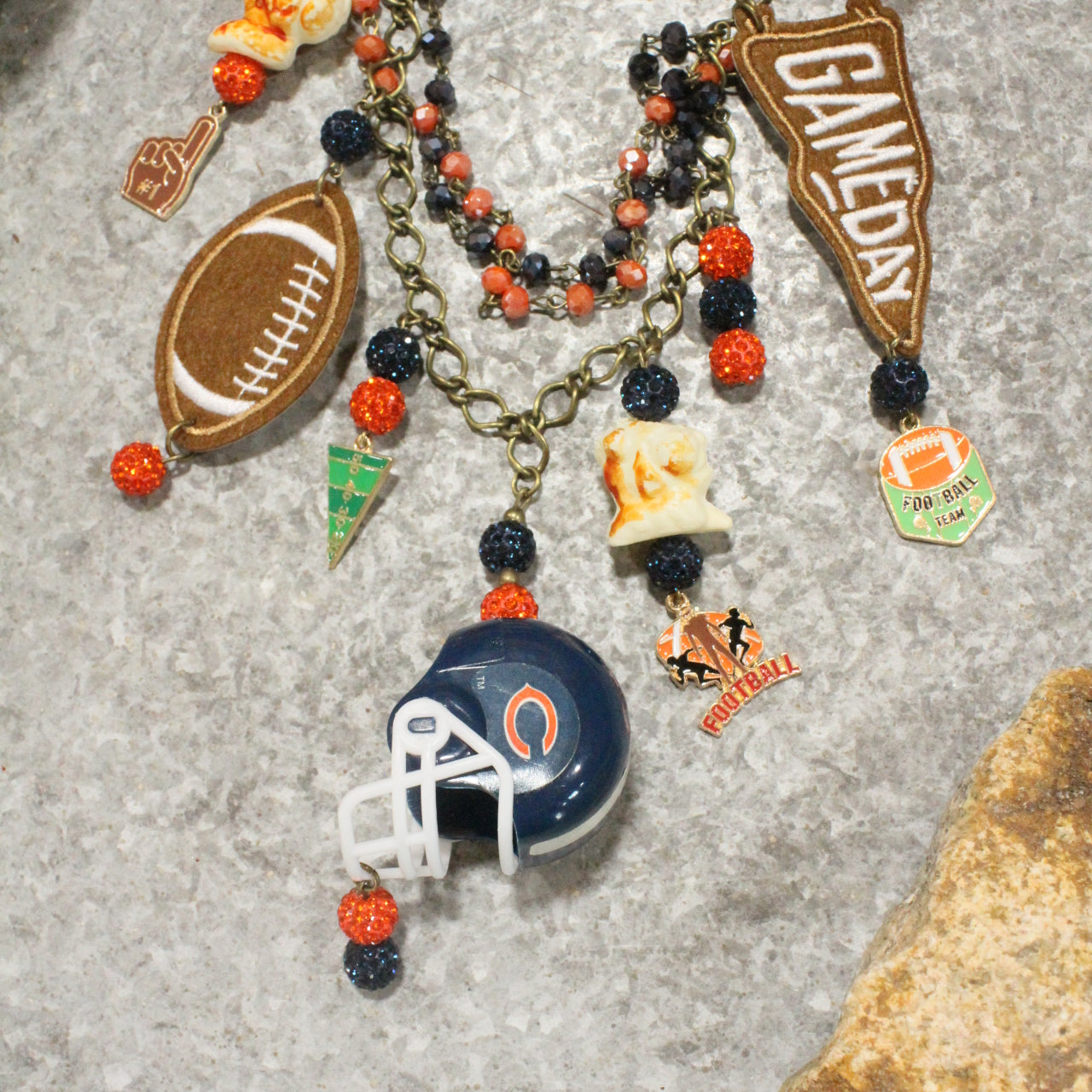 Gameday W/ the Chicago Bears Charm'd Necklace