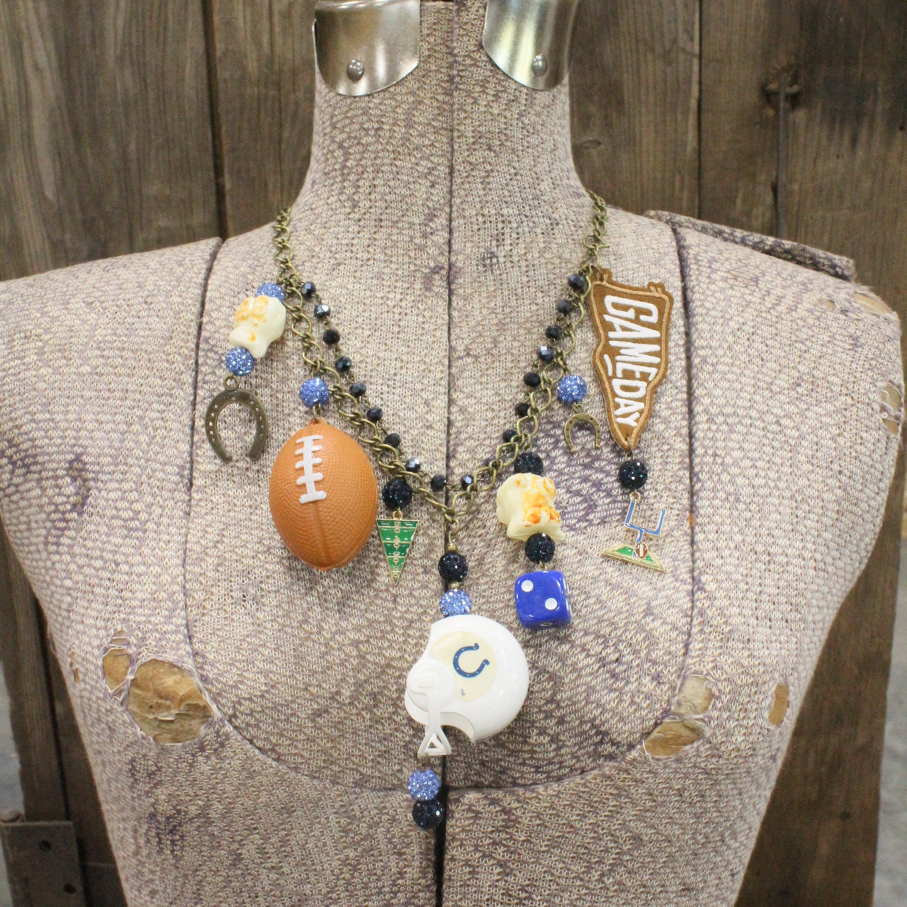 Gameday W/ the Indianapolis Colts Charm'd Necklace