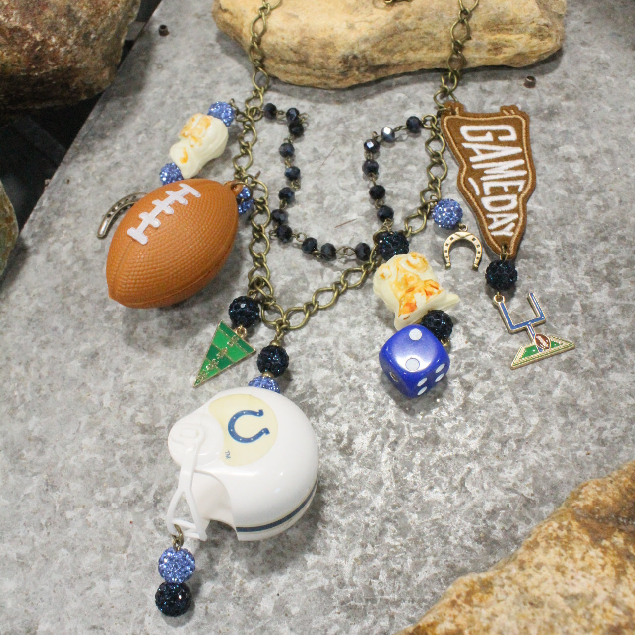 Gameday W/ the Indianapolis Colts Charm'd Necklace