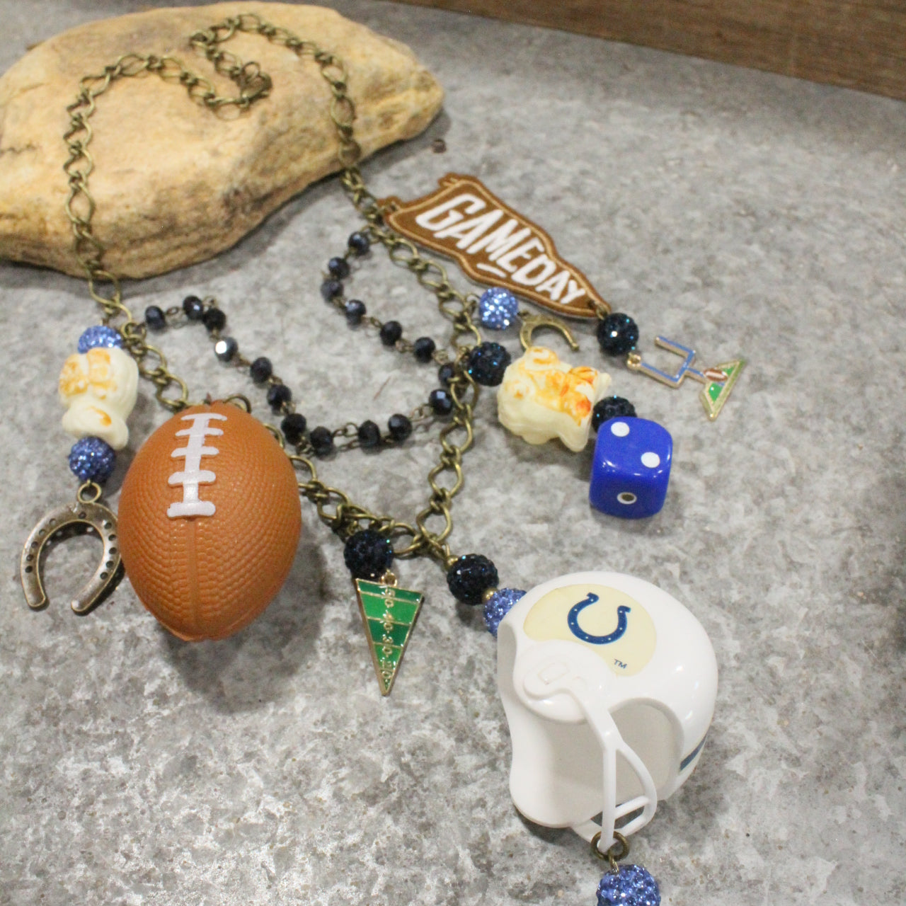 Gameday W/ the Indianapolis Colts Charm'd Necklace