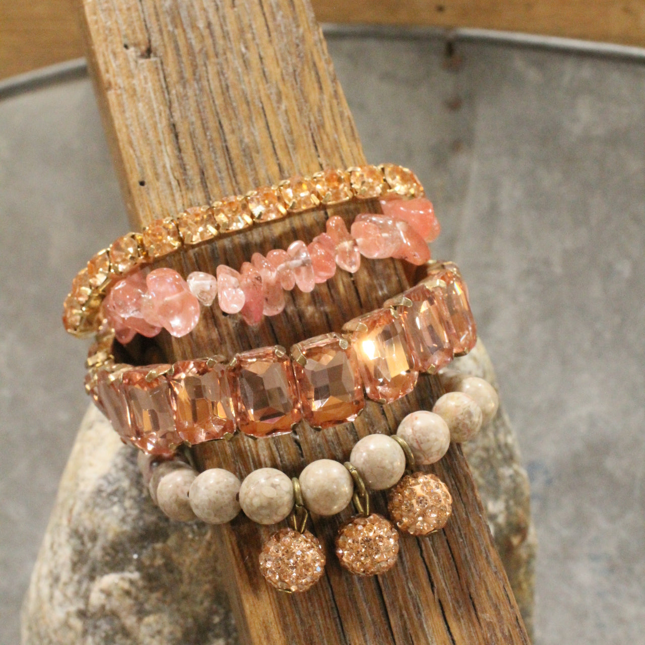 Rich & Golden Blush Bracelet Set