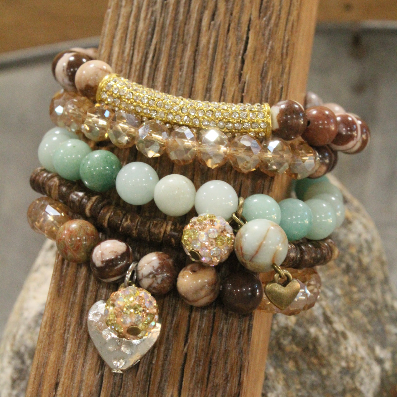 Rich & Golden Mint Bracelet Set