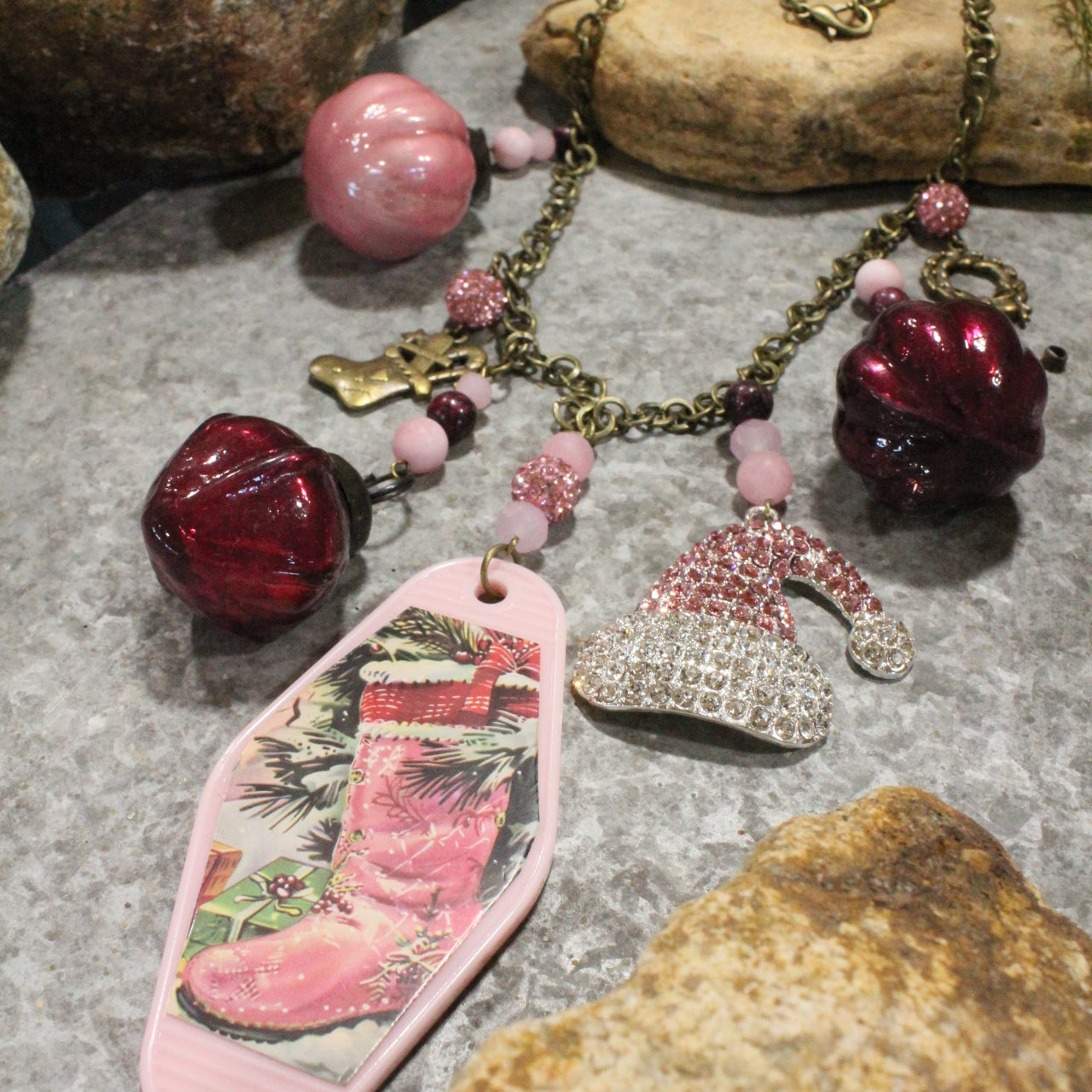 All Dressed Up Like Santa Charm'd Necklace