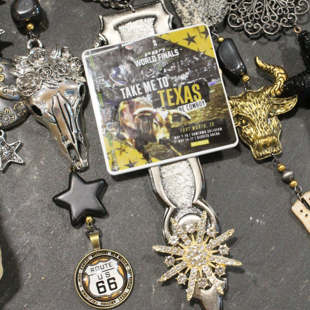 Take Me To Texas PBR Charm'd Necklace