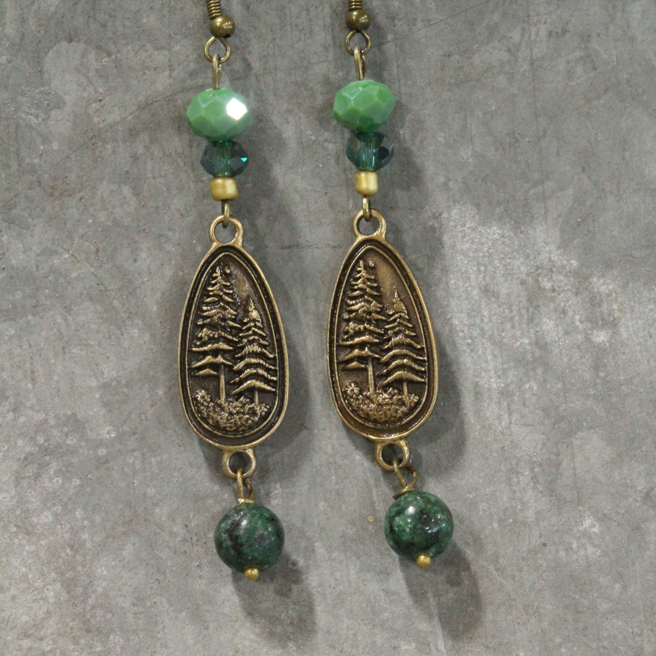 Chopping Down A Christmas Tree Dangle Earrings