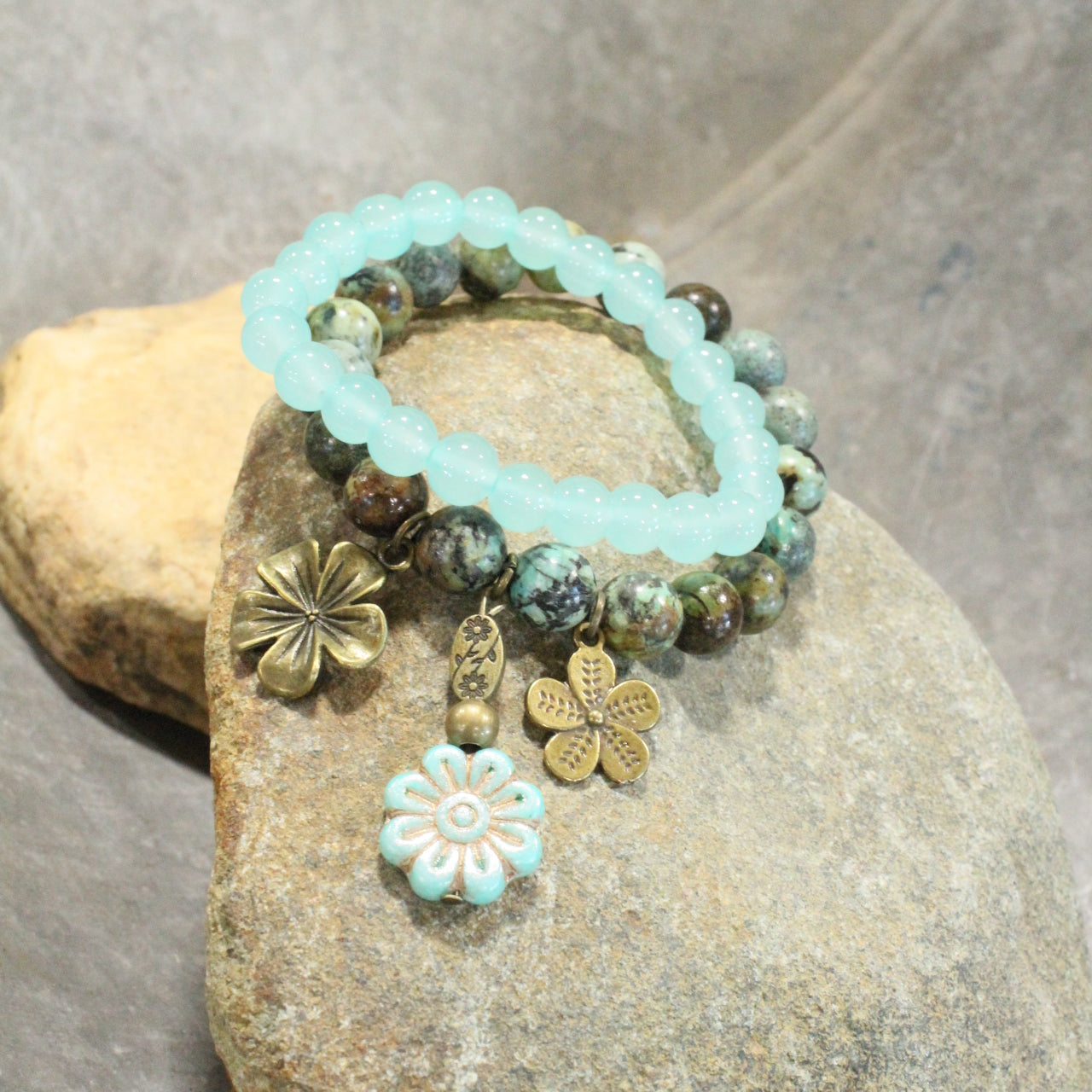 Bouquet Of Flowers Bracelet Set