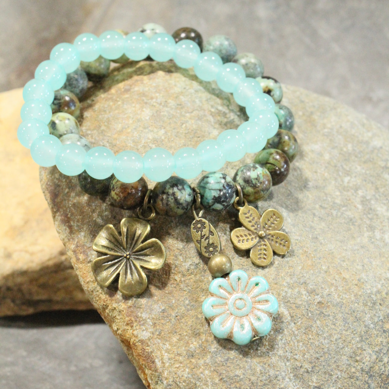 Bouquet Of Flowers Bracelet Set