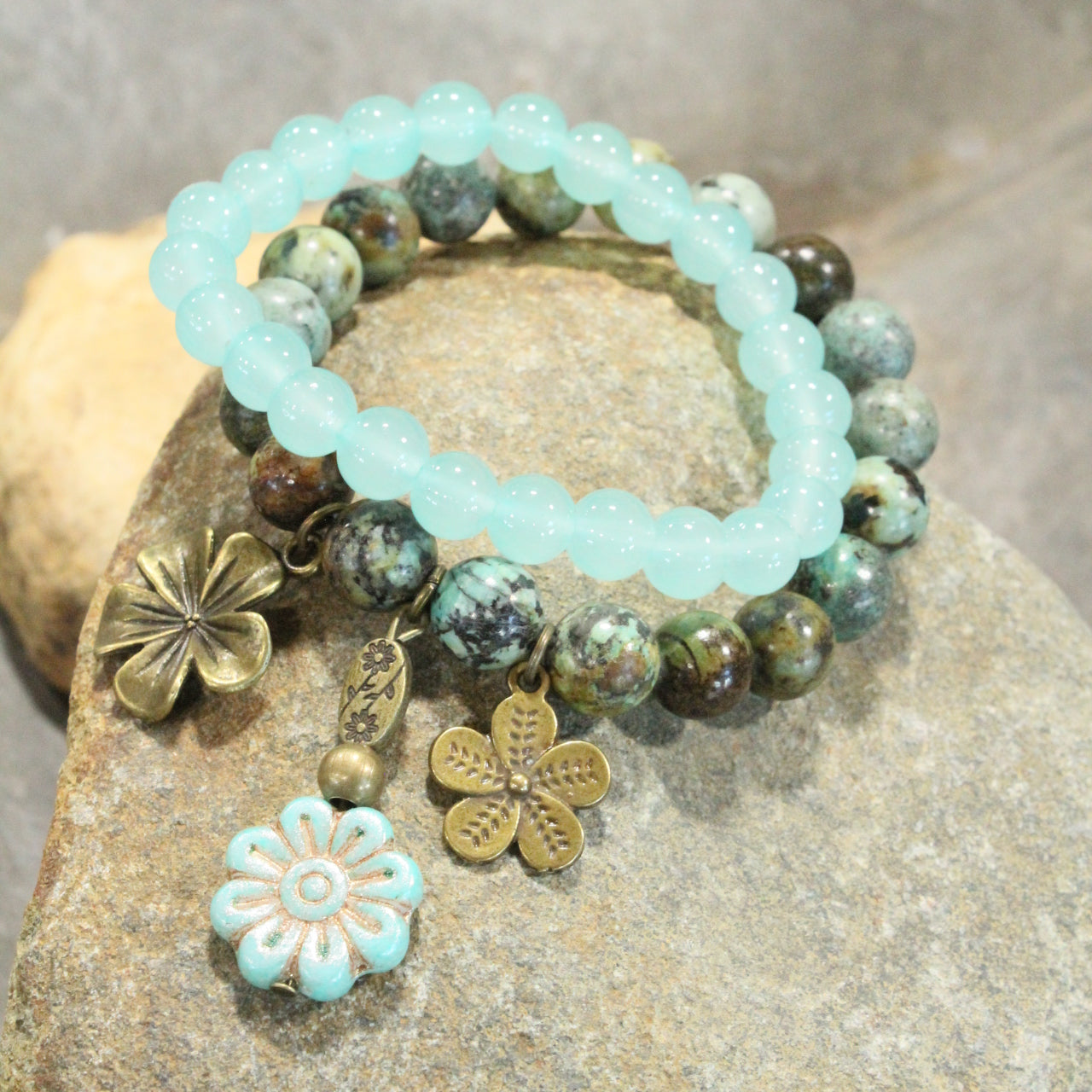 Bouquet Of Flowers Bracelet Set