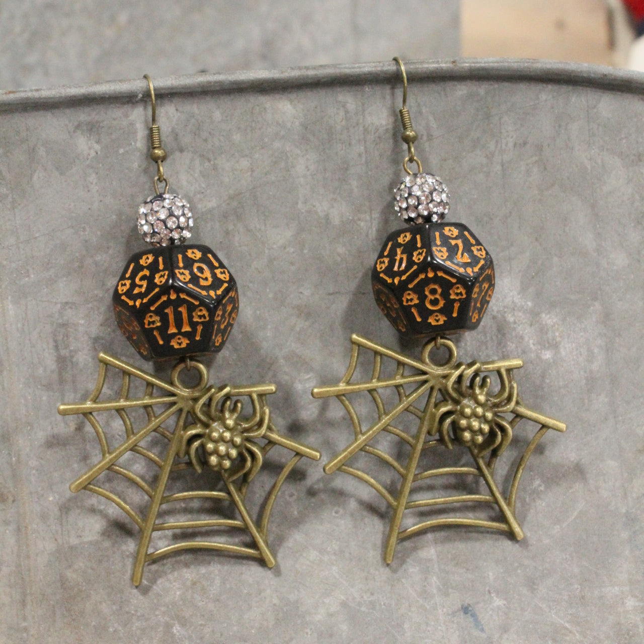 Creepy Crawly Spider Dangle Earrings