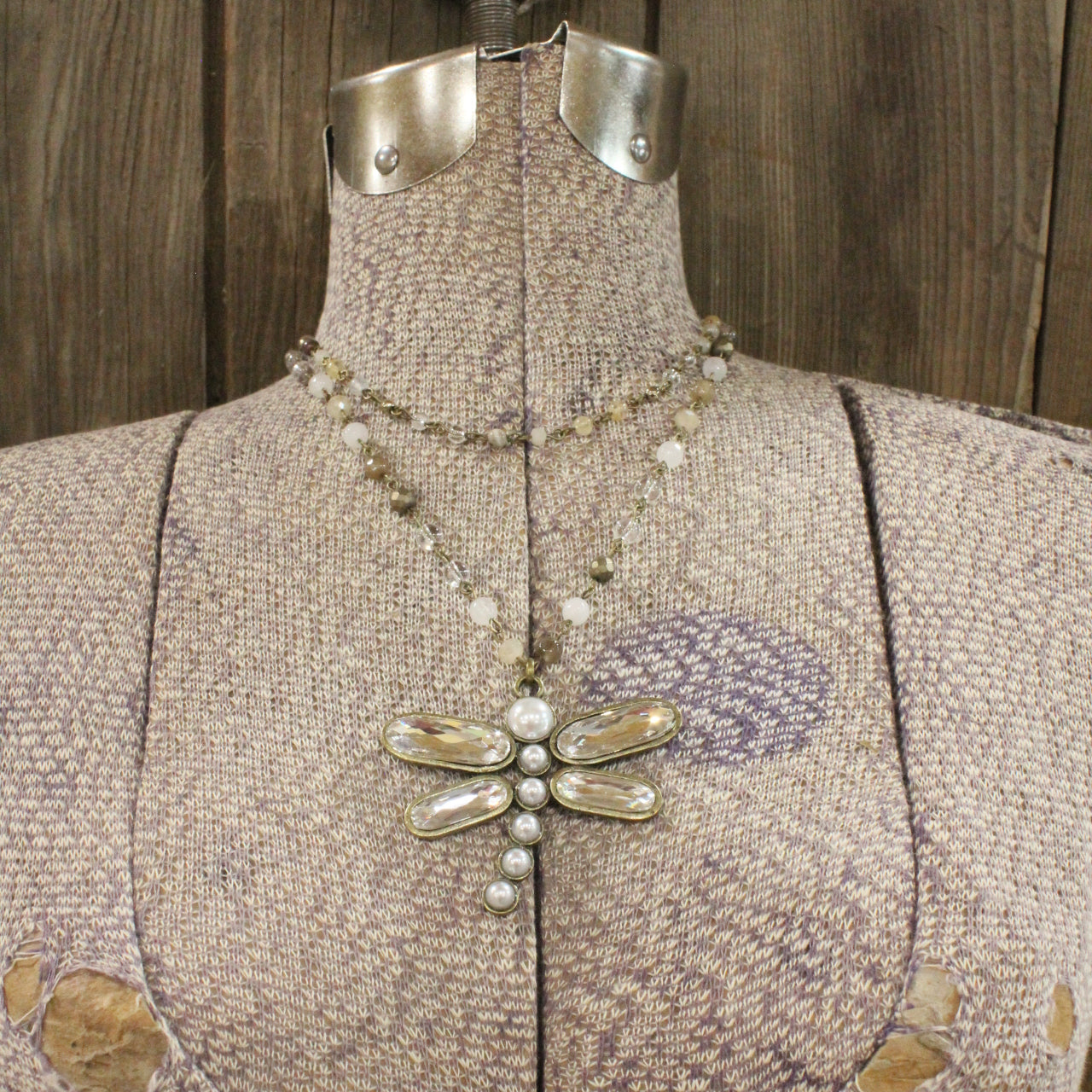 Simple Beauty Dragonfly Layered Necklace