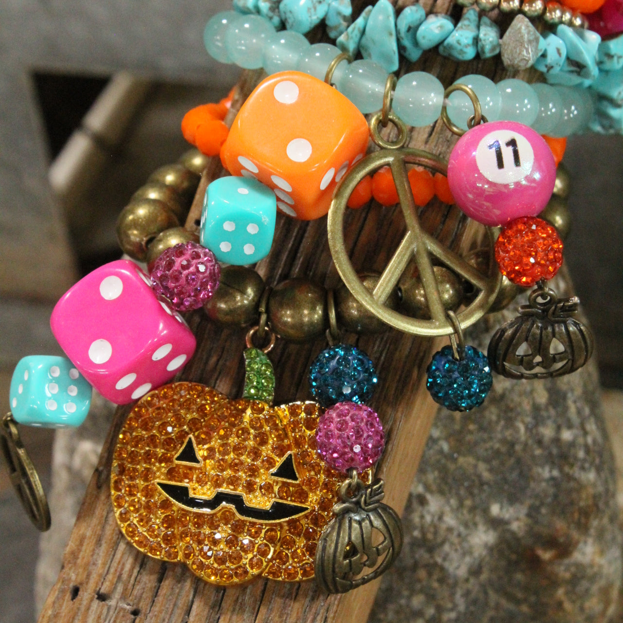 Pumpkin Season Charm'd Bracelet Set