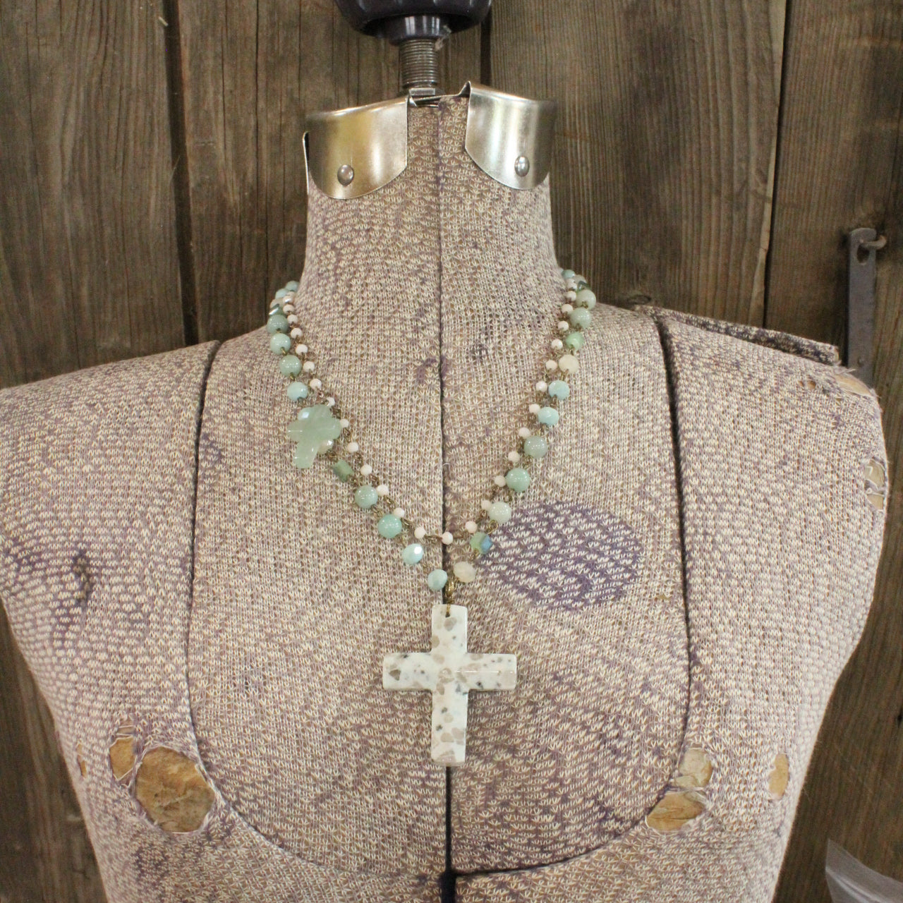 Fresh As The Morning Breeze Cross Layered Necklace