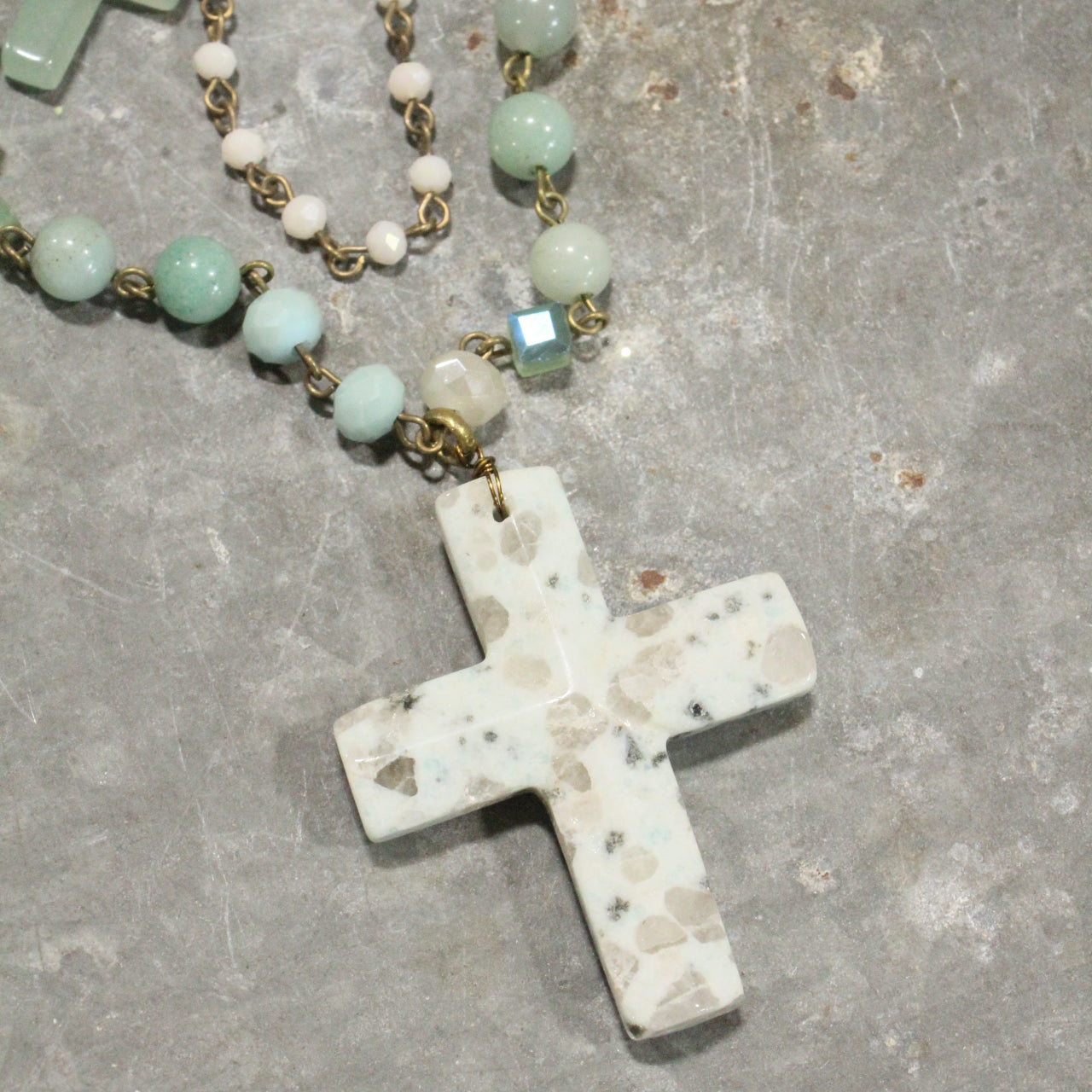Fresh As The Morning Breeze Cross Layered Necklace