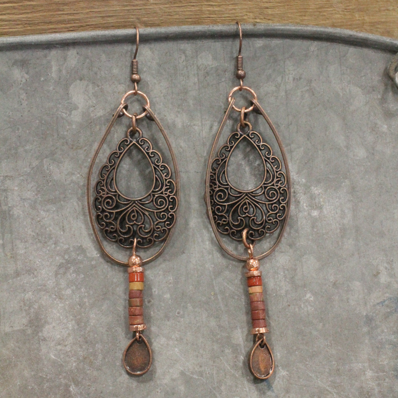 Copper Cousins Dangle Earrings