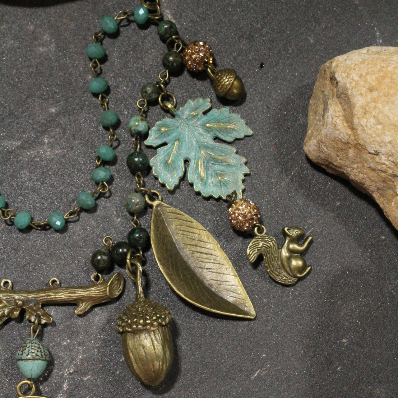 Just A Bit Squirrely Charm'd Necklace