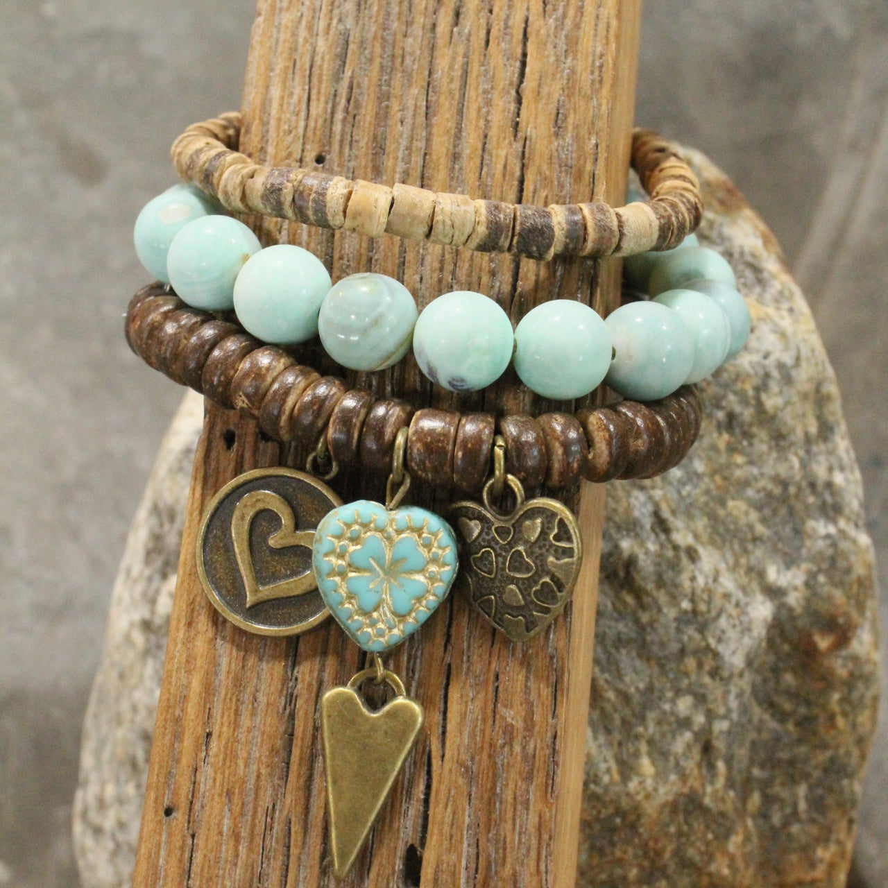 My Lucky Charm Heart Bracelet Set