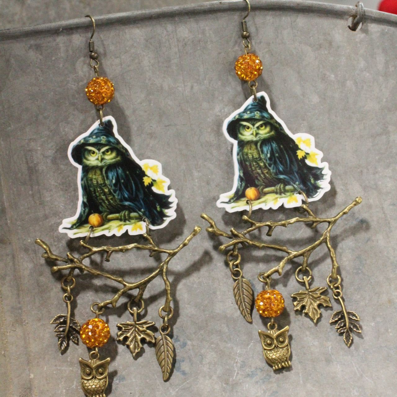 Wise Ole' Owl Dangle Earrings