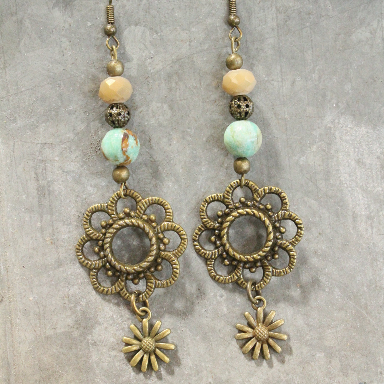 Dancing In The Daisies Dangle Drop Earrings