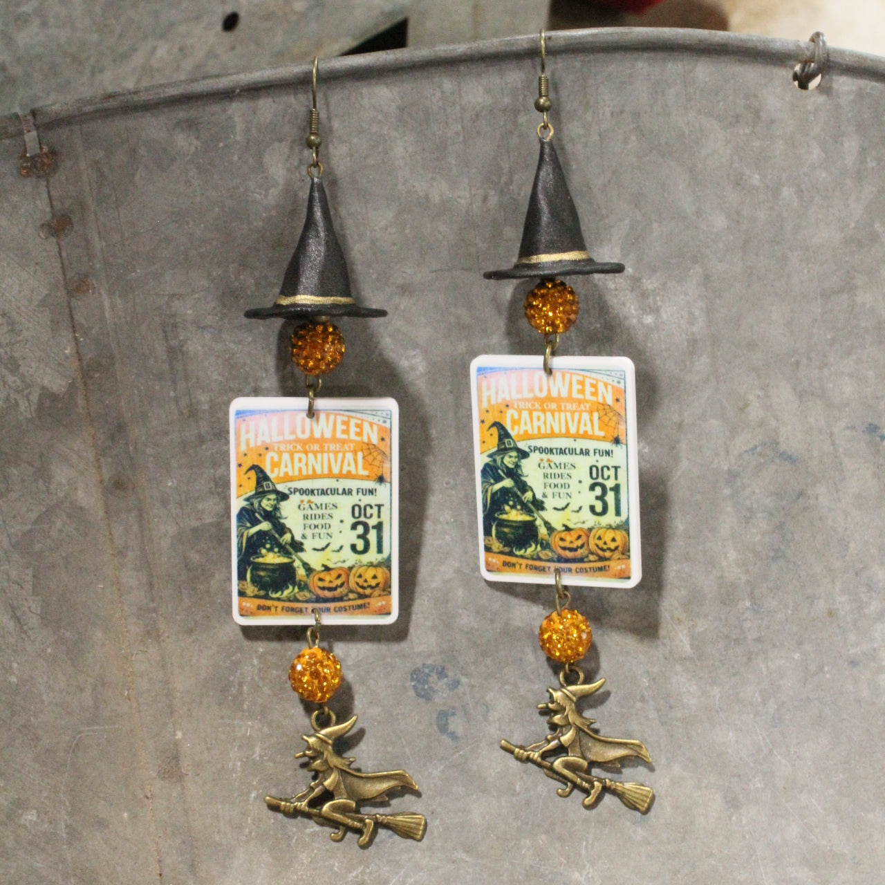 Spooktacular Fun Halloween Dangle Earrings