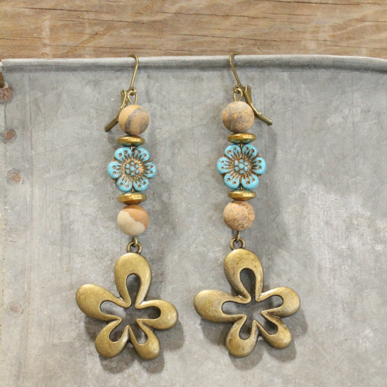 Flower Child Dangle Drop Earrings