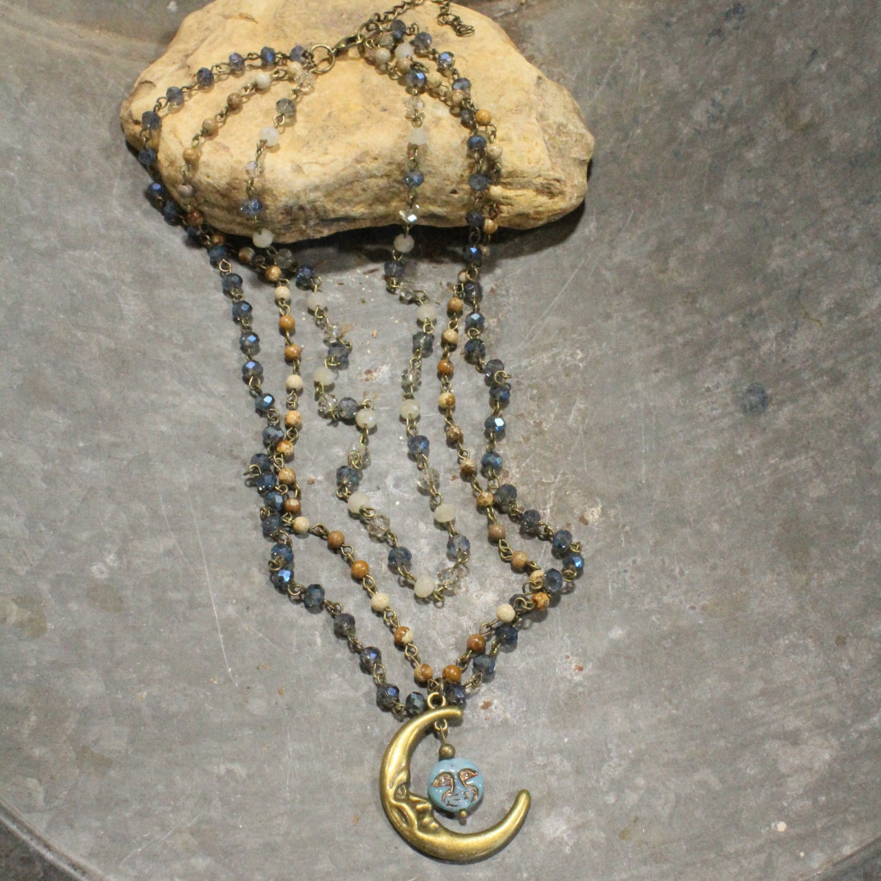 Over The Moon In Love With You Layered Necklace