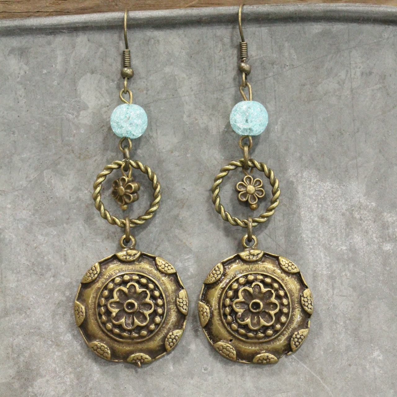 Bouquet Of Flowers Dangle Drop Earrings